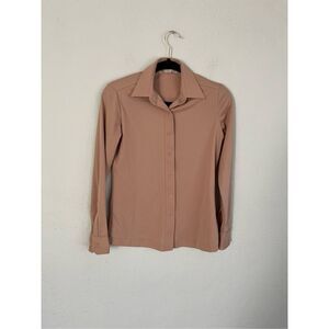 Sears The Shirt Perma-Prest Woman Long Sleeve Button Down Shirt, Size Sm…